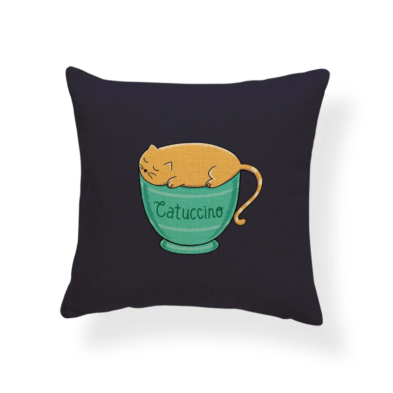 Милая аниме подушка для животных чашка кошка лиса клен белка ленивый Бостон