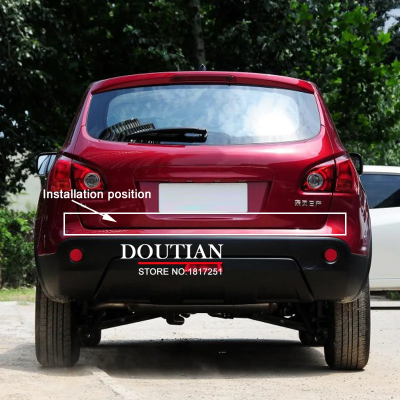 

For Nissan Qashqai j10 2008 2009 2011 2013 2014 Door Sticker Stainless Steel back door Tailgate trim Car Styling Accessories