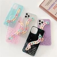 fashion bling color bracelet girl soft case for iphone 11 12 pro max mini 7 8 plus xr x xs max se 2 silicone phone cover fundas