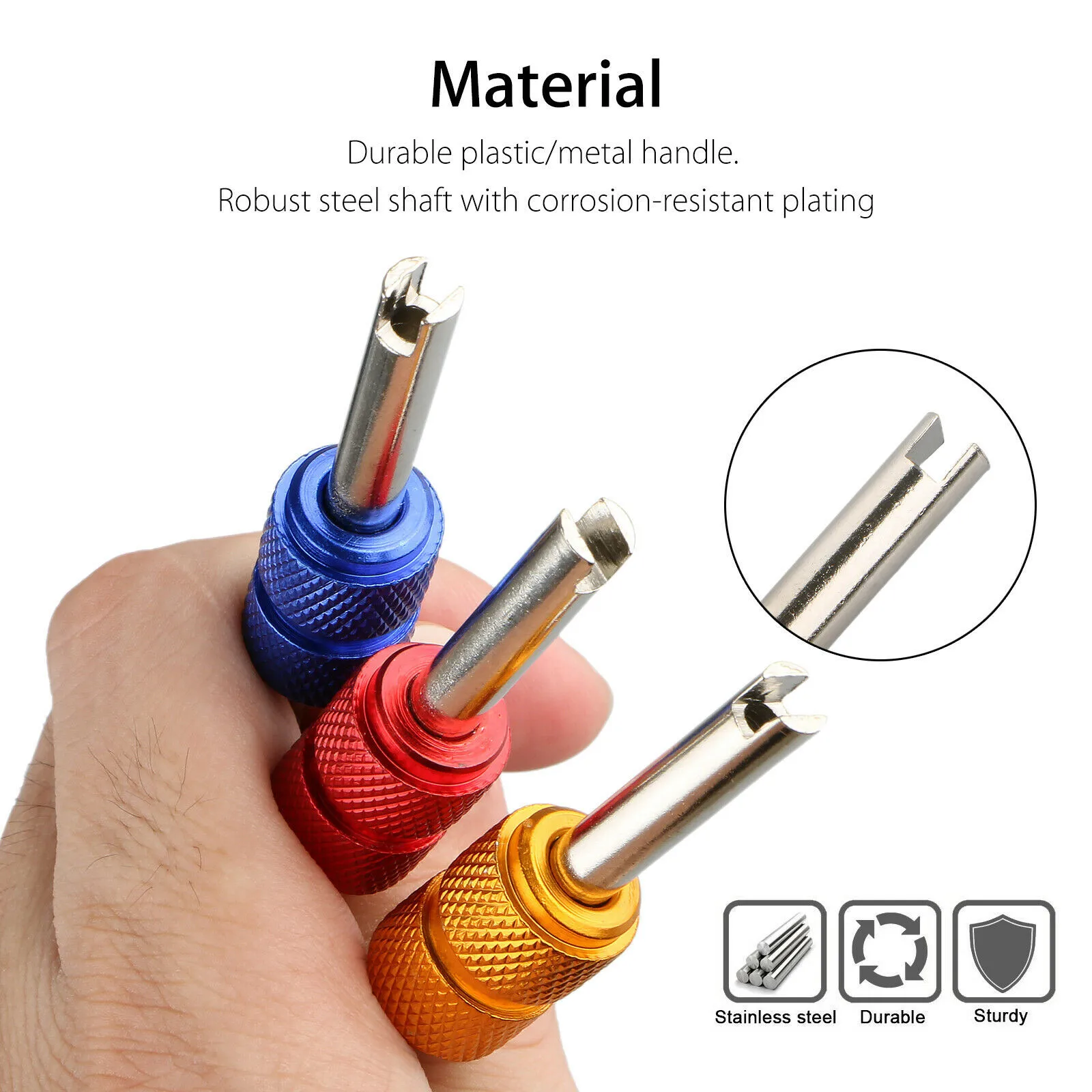 

122mm&78mm AC Valve Core 2 Size Remover Tool Metal+Plastic Replacement