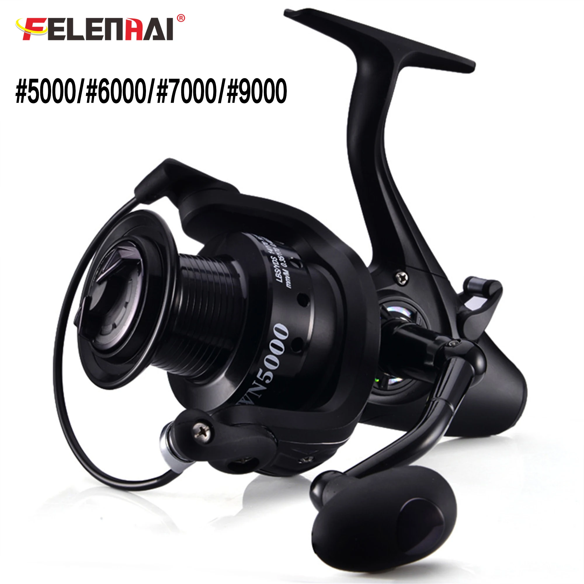 Рыболовная катушка Felenhai для ловли карпа серия 5000 6000 7000 9000 спиннинга 5 1: 1 передача