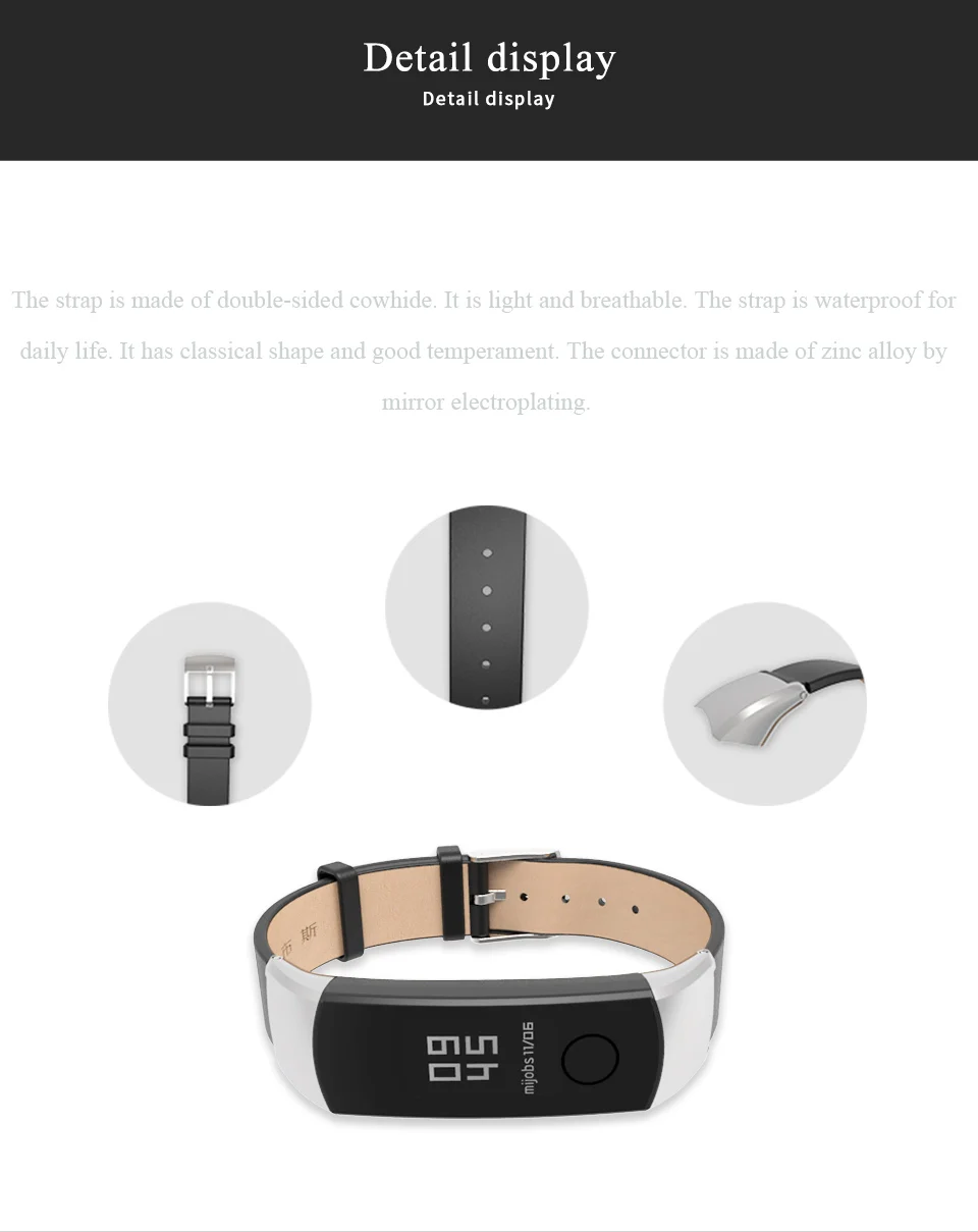 Mijobs кожаный ремешок для huawei Honor Band 4 5 Смарт-часы наручные часы ремешок для Honor 4 5 умный Браслет ремешок