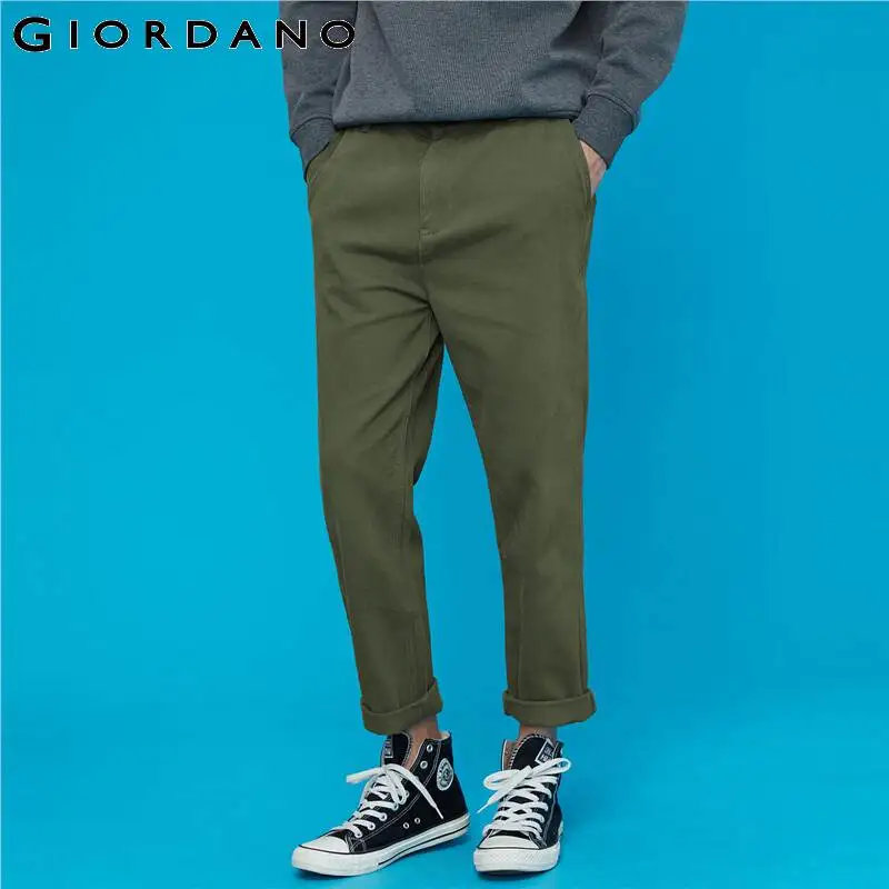 Giordano мужские повседневные джинсовые брюки на средней талии, из натурального хлопка