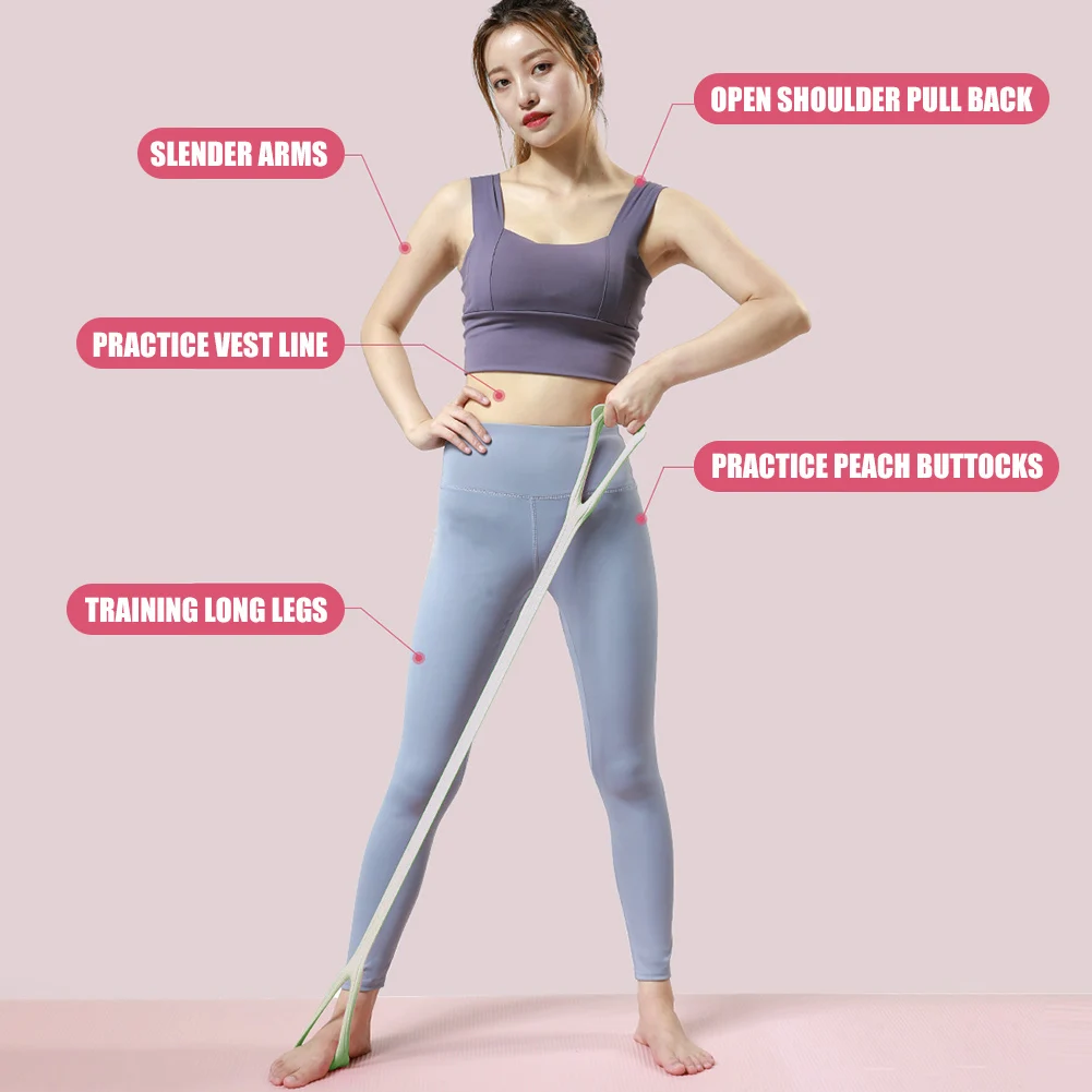 Йога Комплект эластичных лент из эластичного силикона тренажерный зал канат для