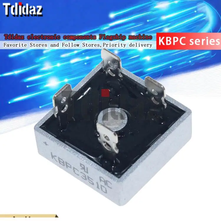 Новый однофазный выпрямительный мост KBPC1510 KBPC2510 KBPC3510 KBPC5010 квадратный 2 шт. |