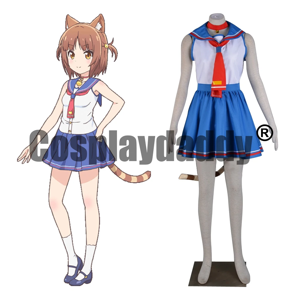 

Nekopara Minaduki Neko Catgirl Azuki Regular Ver. Sailor Fuku Uniform Dress Outfit Game Cosplay Costume F006