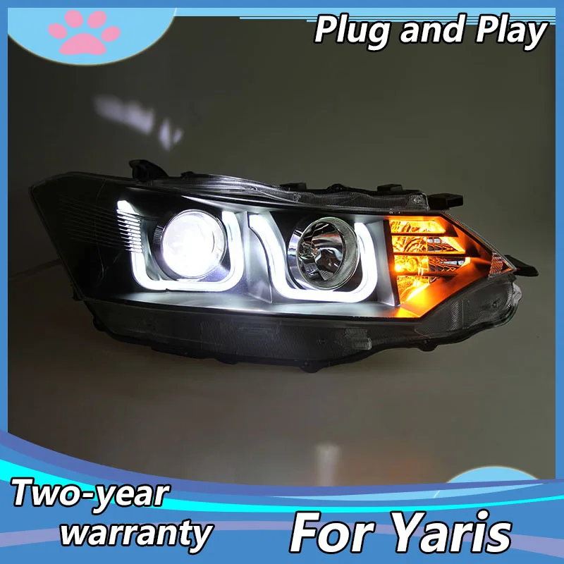 

Car Styling Head Lamp for Toyota Yaris Headlights 2014-2016 Yaris L LED Headlight LED DRL Hid Bi Xenon Auto Accessories