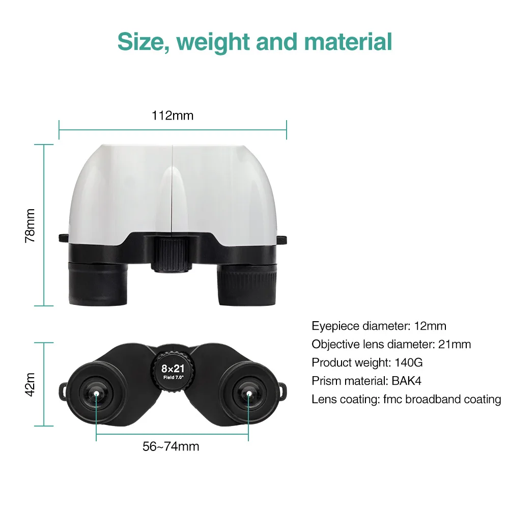 Мощный складной бинокль Hd дальность 1000 м для активного отдыха охоты спорта