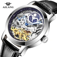ailang 2021 new mens mechanical watch hollow dial stainless steel sports waterproof mens business atmosphere watch 6812