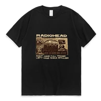 fashion radiohead vintage black t shirt hip hop rock band for unisex music album print t shirt punk mens short sleeve harajuku