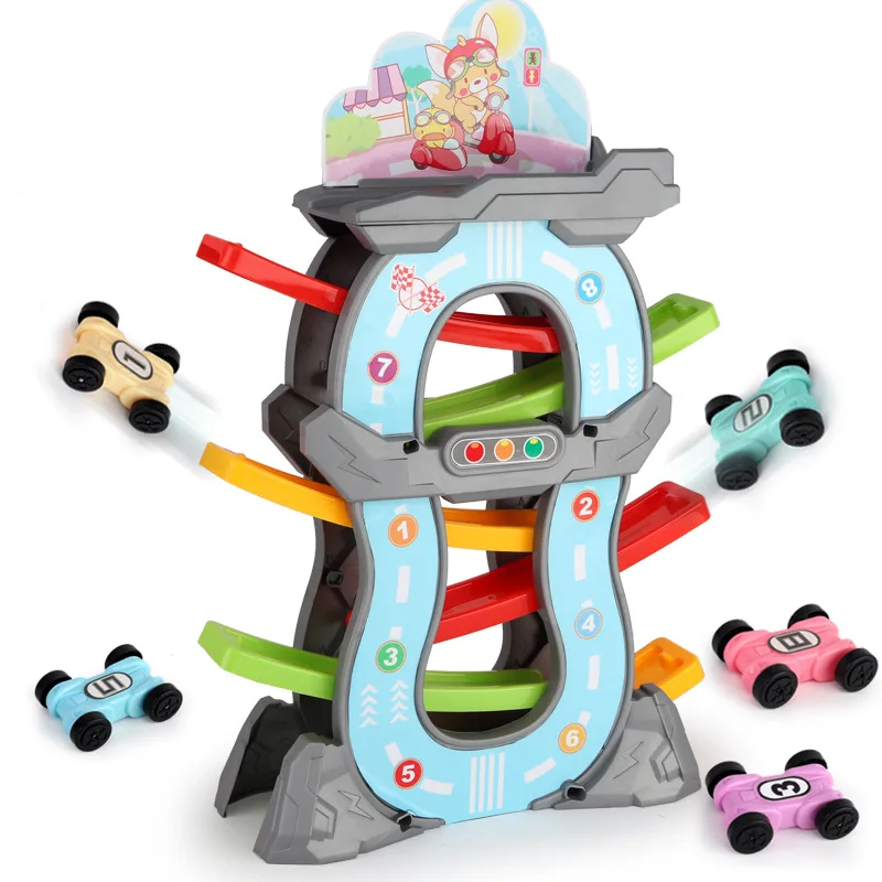 3 7 слойная рампа гоночные треки и мини инерционная машина Детский Малыш
