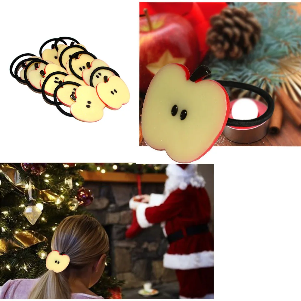 Горячая Новинка 12 шт красивое эластичное кольцо для волос на Рождество