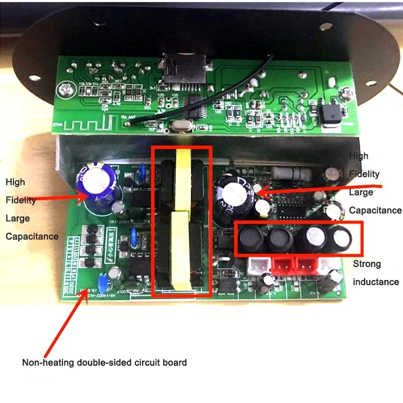

Universal Electric Home Car Audio Amplifier Board Dual-channel High-power Amplifier Board with Built-in Bluetooth 12V/24V/220V
