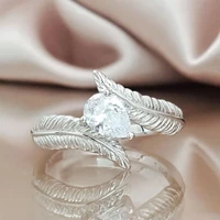 wedding silver plated rings elegant jewelry white rings size 6 10 women