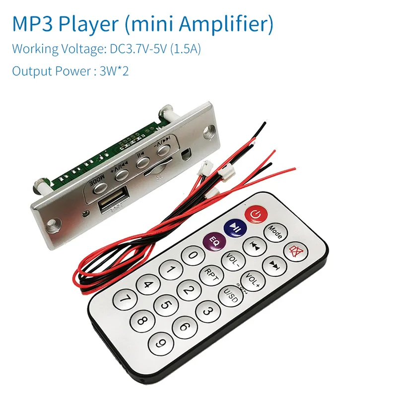 Mp3-плеер UNISIAN HIFI MP3 WMA декодер плата 5 в Steroro 3 Вт + мини Auido усилитель USB диск TF-карта