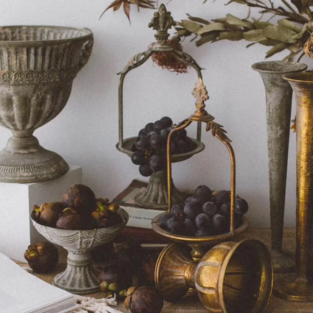 

1Pc Household European Style Wedding Retro Decorative Cake Display Stand Golden