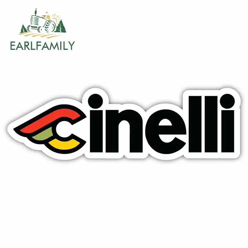 EARLFAMILY 13 см x 4 3 для Cinelli Bike Sign Logo забавные наклейки автомобиля RV VAN 3D DIY изящная