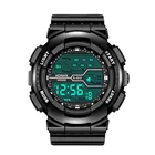 Мужские водонепроницаемые цифровые наручные часы с ЖК-дисплеем, секундомером, датой, резиновыми спортивными наручными часами