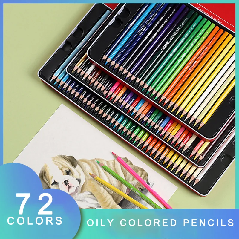 S Set Thick Colored Triangle Log Painting Children Cartoon Drawing Pencil Art Supplies