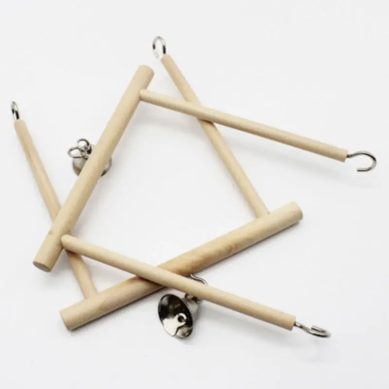 Птица качели игрушка деревянный попугай клетка висит окунь стенд играя с