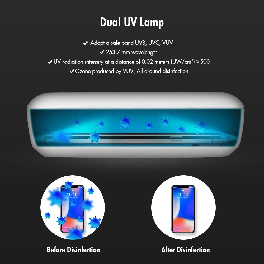 УФ стерилизатор коробка для телефона маска очистки ювелирных изделий