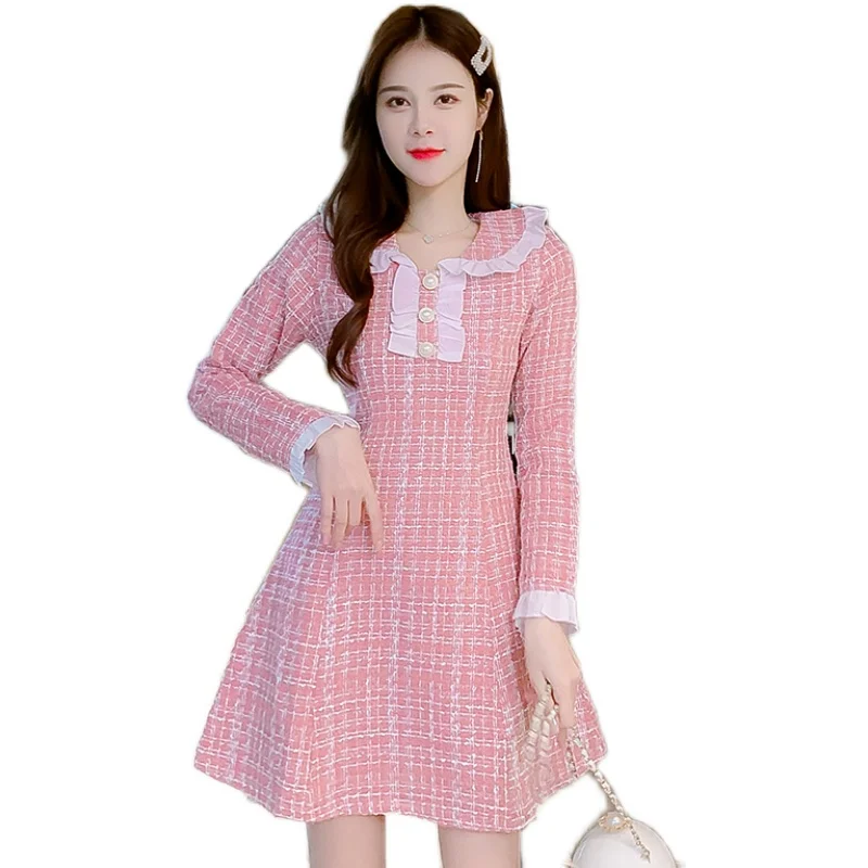 COIGARSAM шерстяное женское цельное платье корейские новые расстроенные платья с