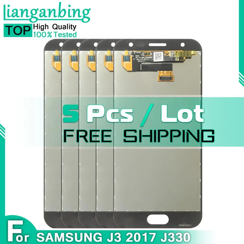 5 шт. ЖК дисплеев Super AMOLED для SAMSUNG GALAXY J3 2017 LCD J330 J330F J330G дисплей сенсорный экран