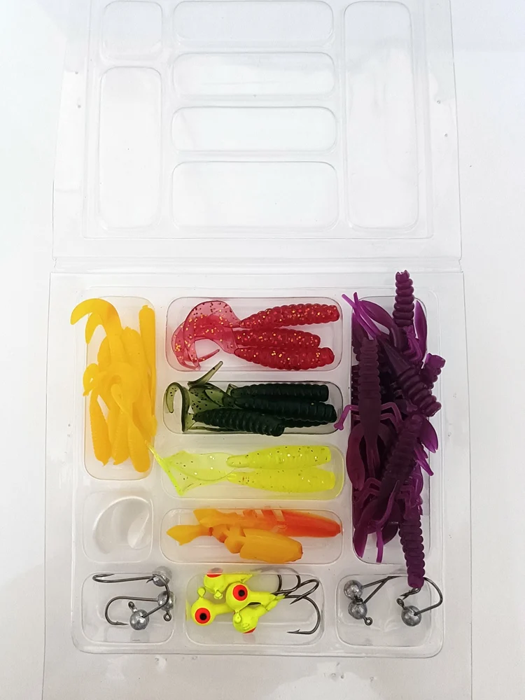 

42pcs Fishing lures set hard artificial wobblers metal jig spoons soft lures fishing silicone bait fishing accessories Pesc