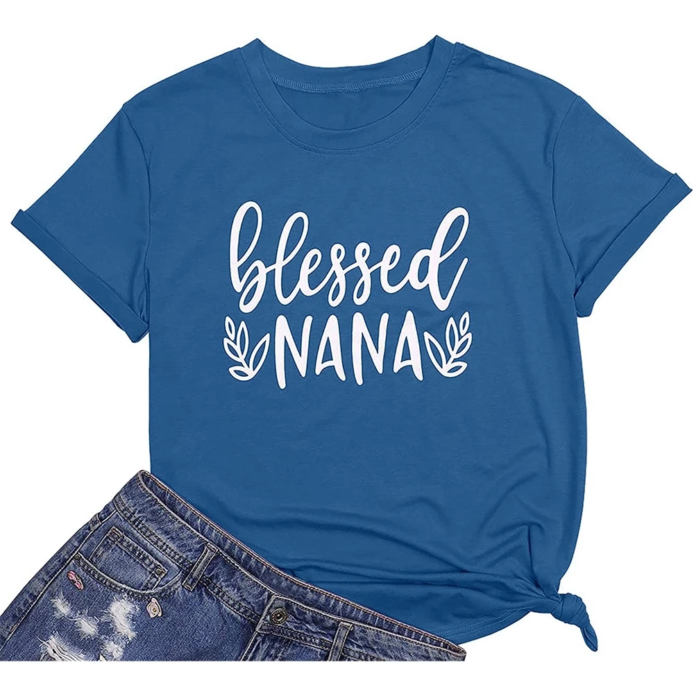 

Blended Nana shirt women's short sleeve fun letter print T-shirt TX5143