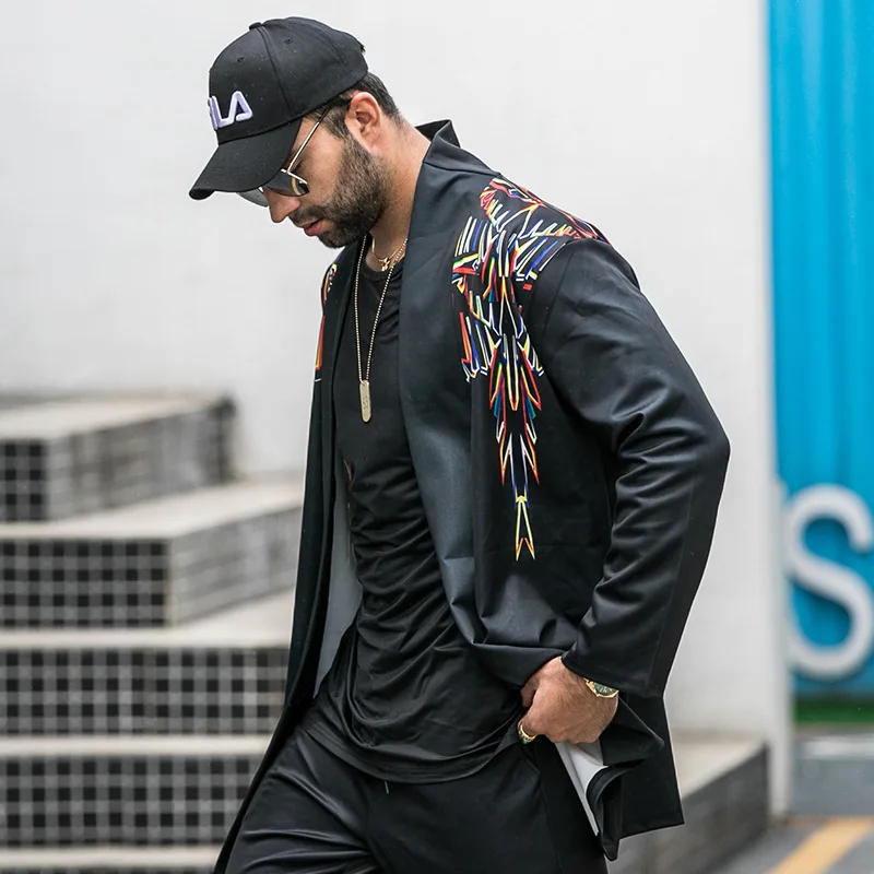 

Plus size men's clothing autumn and winter fat men's plus size cardigan trench coat mid-length handsome fat jacket