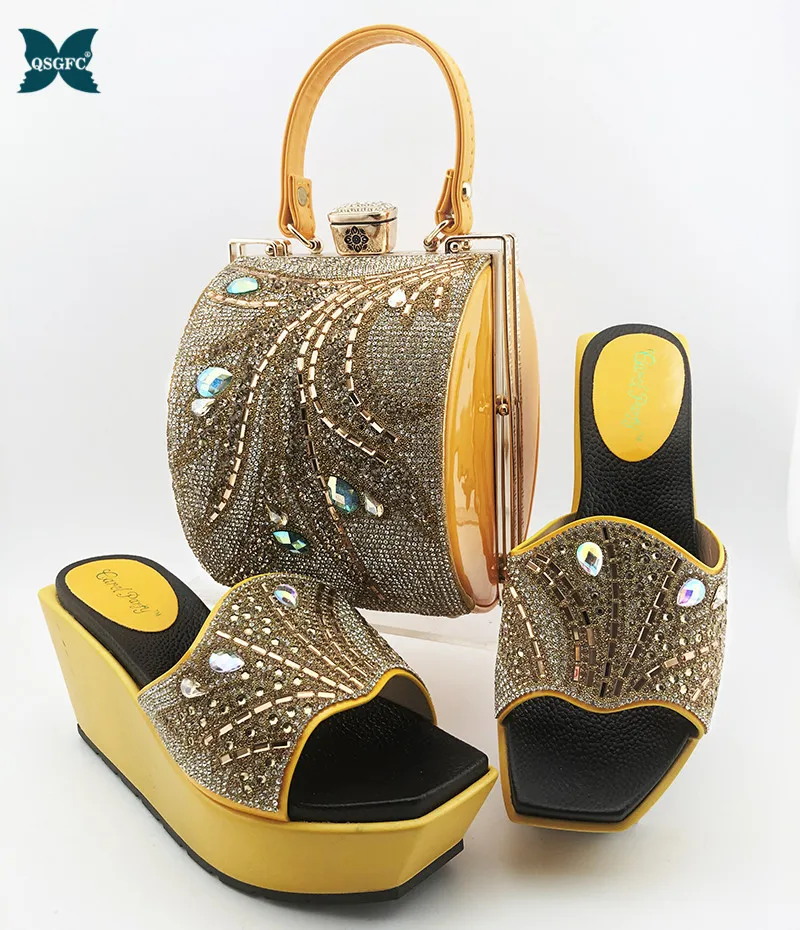 2020 Новое поступление итальянский дизайн женская обувь и сумка в комплекте для