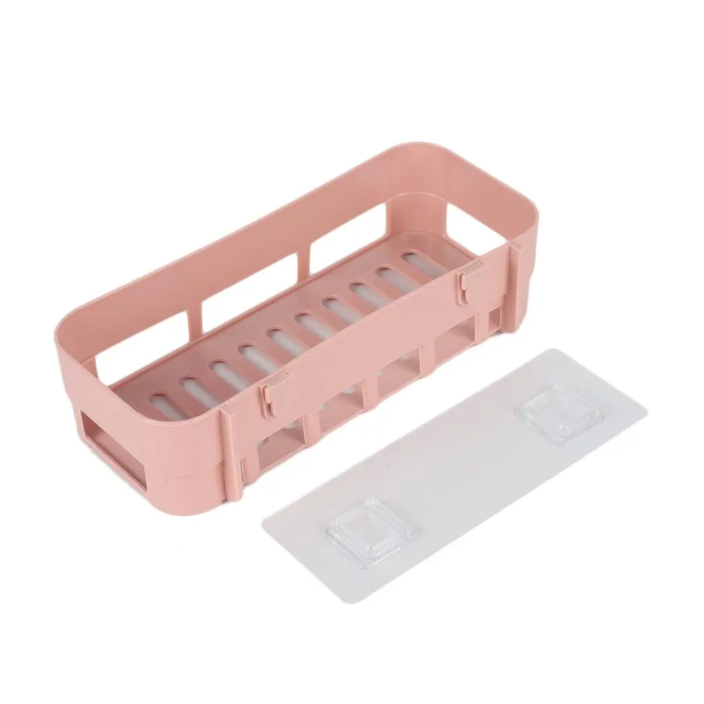 

Полипропиленовая практичная корзина для дома, кухни, ванной комнаты, полка для хранения, настенная противоскользящая подставка для посуды, ...