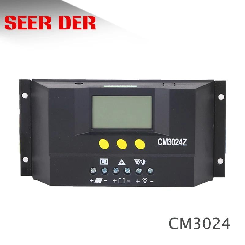 LCD 20A 30A 12В/24В дисплей солнечное зарядное устройство ШИМ контроллер солнечного