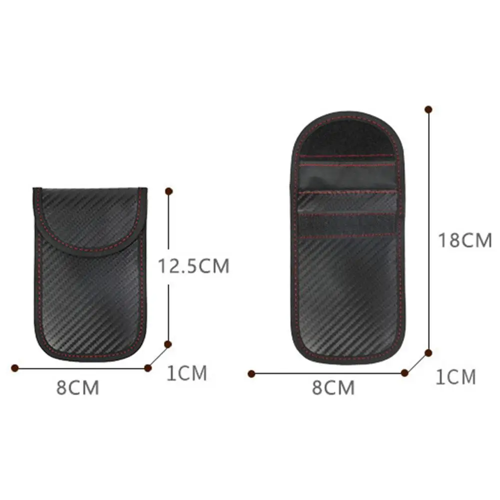 

Car Key Signal Blocker Case Car Key Bag Black Color Cage Fob Pouch Keyless RFID Blocking Bag Dropshipping