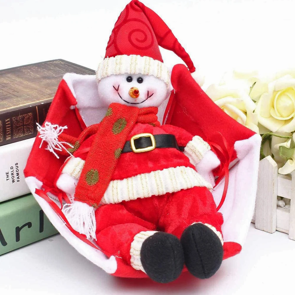 Парашют Санта Клаус потолочные украшения Smowman рождественские для дома