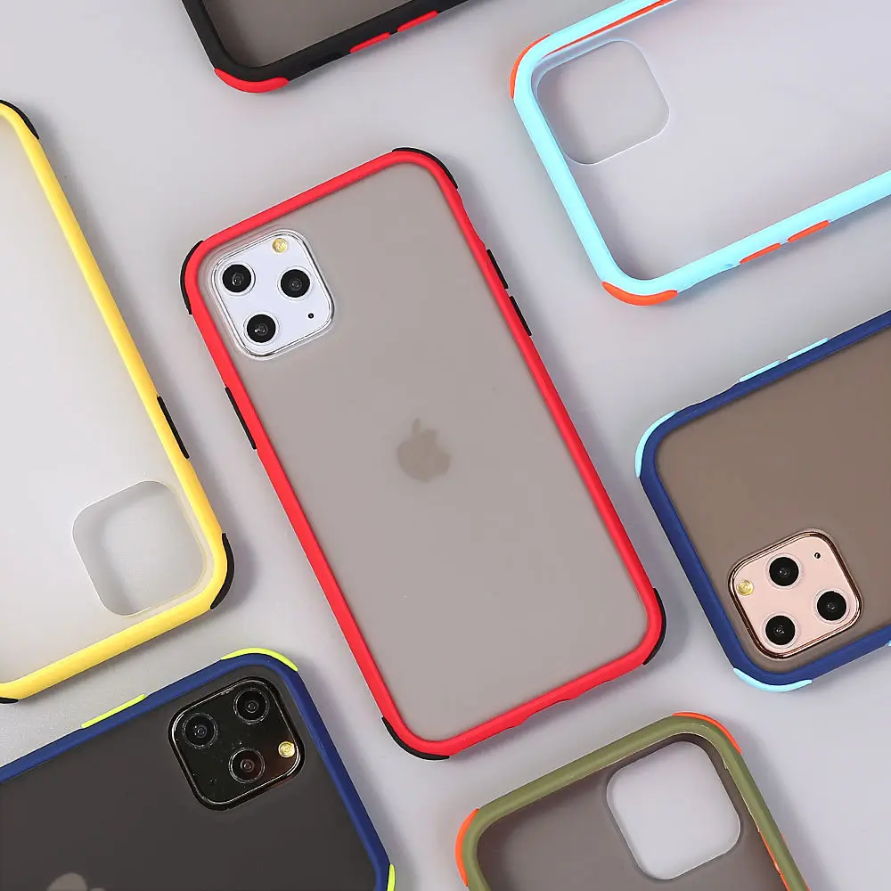 Матовый Прозрачный чехол для телефона iPhone 11 XR XS Max X 6 6S 7 8Plus Siliicone защитный бампер жесткий чехол для телефона