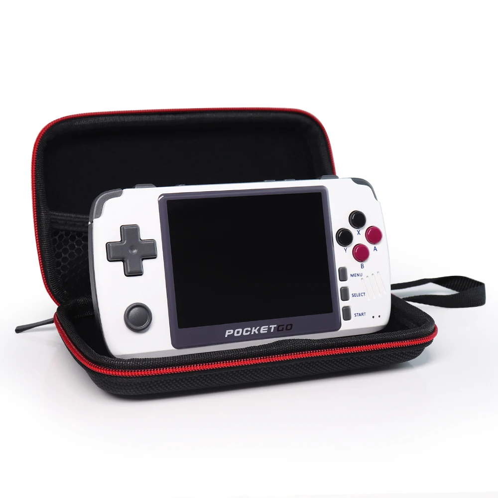 Игровая консоль-новая игровая консоль PocketGo в стиле ретро, Игровая приставка PS1 SNES, портативная игра с ips экраном - Цвет: NPG with bag