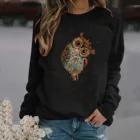 Винтажные свободные женские толстовки с рисунком совы, свитер с мультяшным животным, Женский Повседневный пуловер, женский джемпер в уличном стиле для девочек