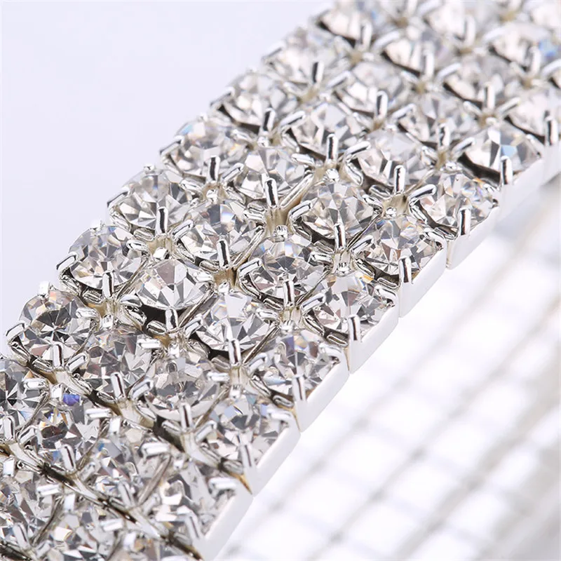 Эластичный браслет стразы с кристаллами для невесты | Украшения и аксессуары