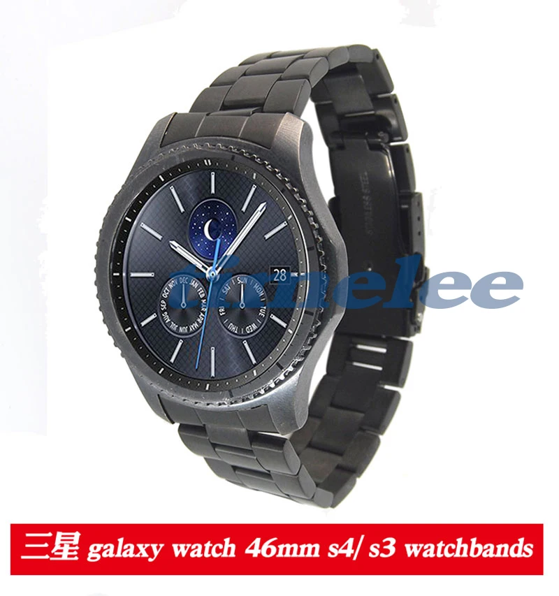 Samsung watch 22 ремешок для часов, мм из нержавеющей стали Galaxy Watch 46 мм SM-R800 gear S3 сменный ремешок браслет на запястье