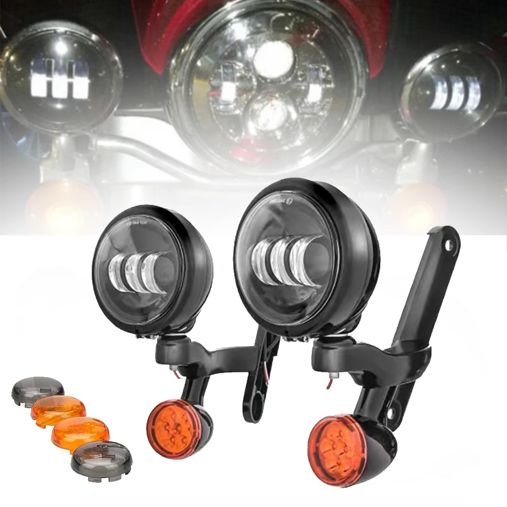 Светодиодный вспомогательный кронштейн для указателей поворота harley road glide s king