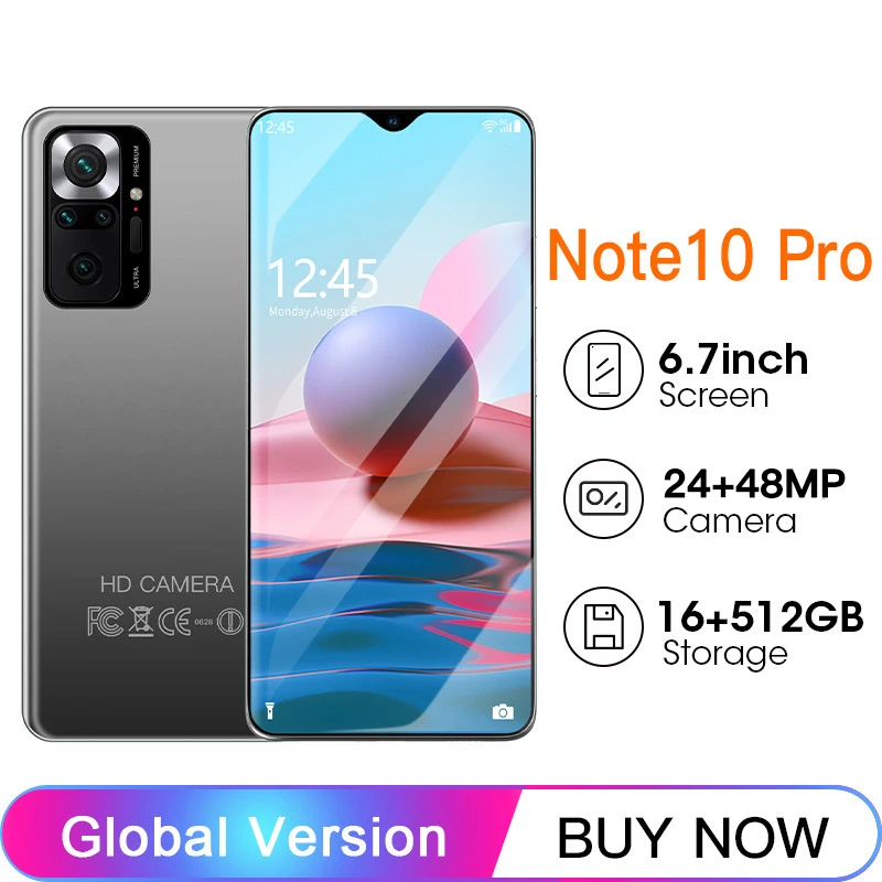 note 10 pro global version 8gb128gb16gb512gb smartphone 48mp quad camera celular unlocked mobile phones celulares 5gb phone free global shipping