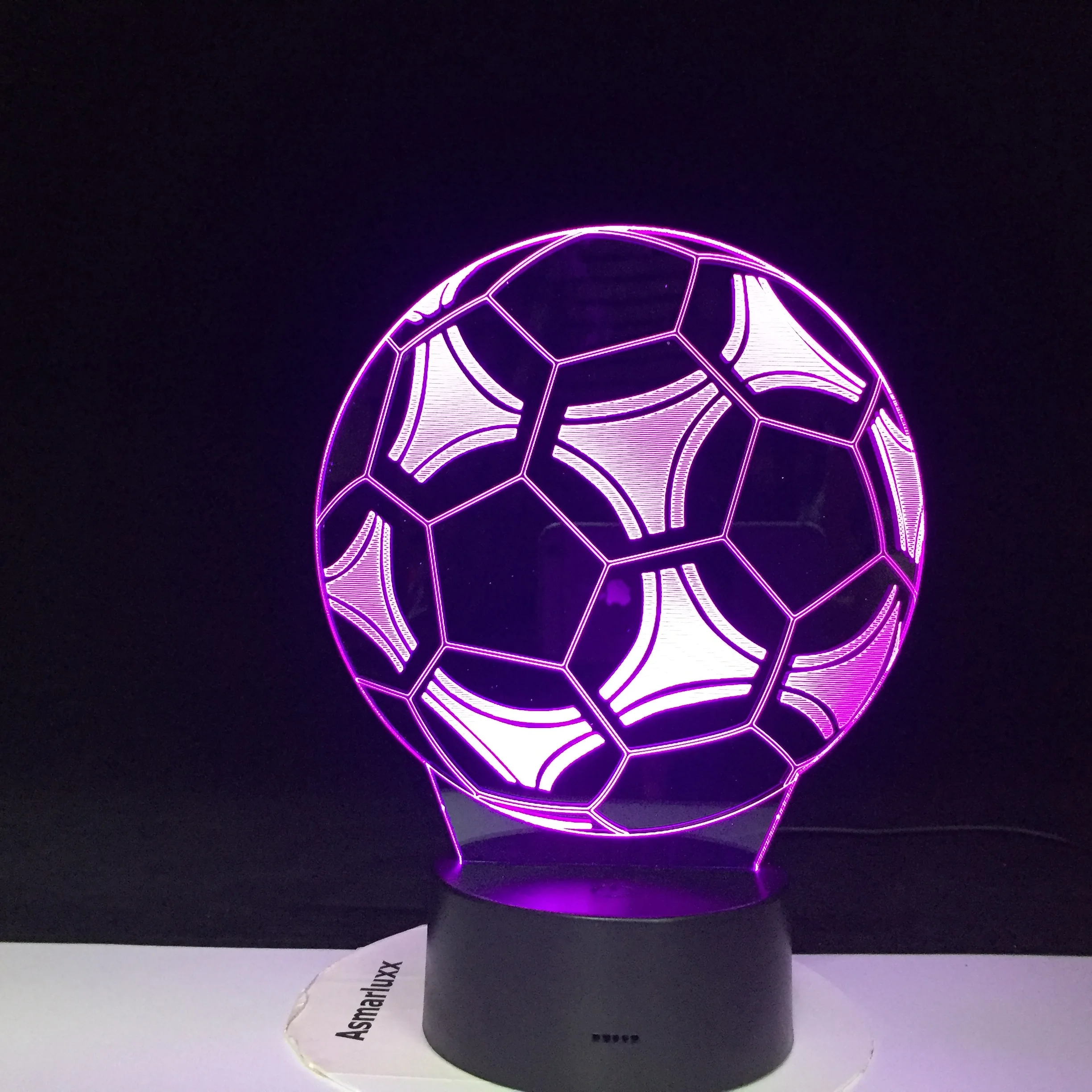 

Football Soccer 3D Lamp Visual Light Effect Night Lamp Touch Switch 7 Color Changing LED Nightlight Table Lamp For Kids Bedroom