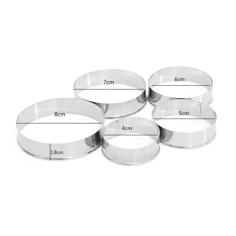 5 шт./компл. круглое печенье резак из нержавеющей стали Форма для торта Звезда