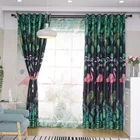 Шторы блэкаут на окна, модные занавески для гостиной, спальни, прозрачная вуаль с белым фламинго на заказ