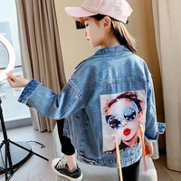 girls denim jacket tassels 4 13t kids spring teenage fashion europe and america style coat little girls design tops baby outwear
