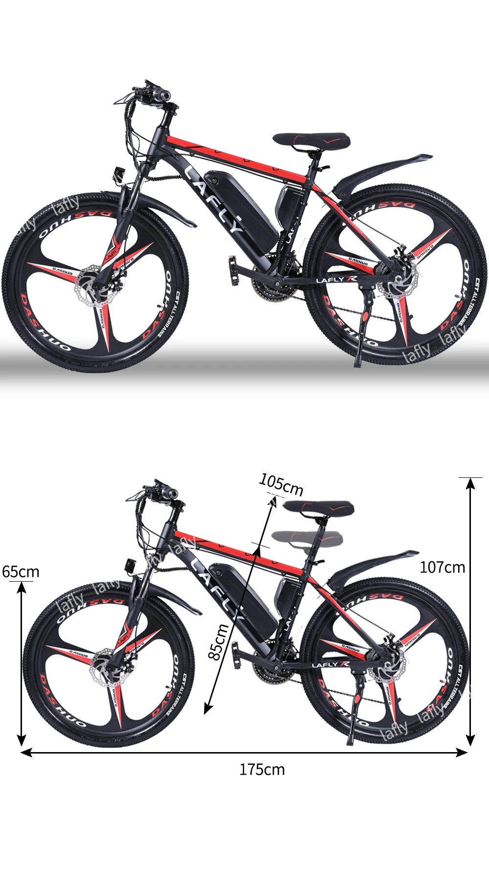 (EU Stock)LAFLY X-2 500W 90KM Электрический горный велосипед 36V 15Ah SnowBike 26-дюймовые шины
