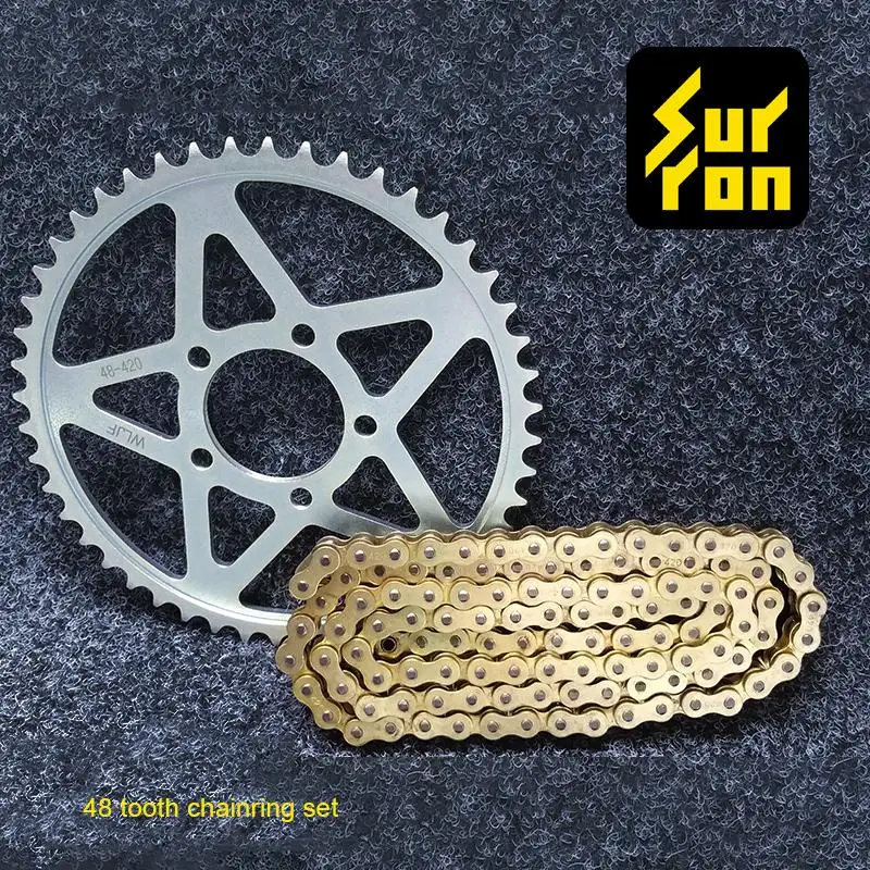 SUR-RON LIGHT BEE  x  special tooth plate 48 tooth large sprocket wheel + matching oil seal chain set