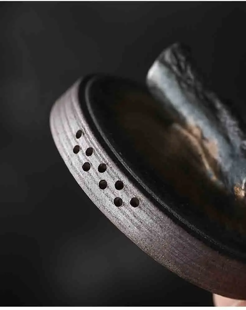 Винтажный Gaiwan керамический ржавчина глазурованный чайный набор чаша с блюдцем крышка чайный сервиз грубая Керамическая пиала Tureen для пуэр 170 мл чайная посуда для напитков