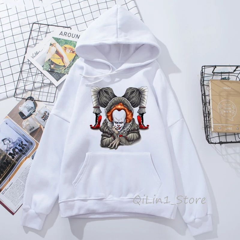 Spring Autumn Winter Horror Film Best Stephen King's It cap hoodies women’s sweatshirt pennywise custom hoodie Unisex Outerwear